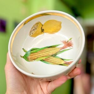 Royal Worcester Ceramic Fruit & Corn Bowl in White, Yellow and Green